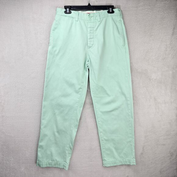 Supreme Chino Mint Pants Mens 30 (Fits 32x28) Green Pinup Girl Embroidered SS23 - Picture 2 of 14